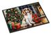Cavalier Spaniel Cozy Christmas Doormat Front Door Mat Indoor Outdoor Rugs For Entryway, Non Slip Washable Low Pile, 24H X 36W_maomaolike.com