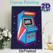 Retro Arcade Game Machine Painting Poster, Vibrant Neon-style Retro Arcade Machine With "Game Over" Text Poster, Nostalgic Gaming Decor Suitable For_maomaolike.com