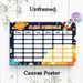 Space-themed Class Schedule Painting Poster, Colorful Cartoon Rocket & Planets Poster, Practical Layout To Organize Daily Class Plans, Ideal For_maomaolike.com
