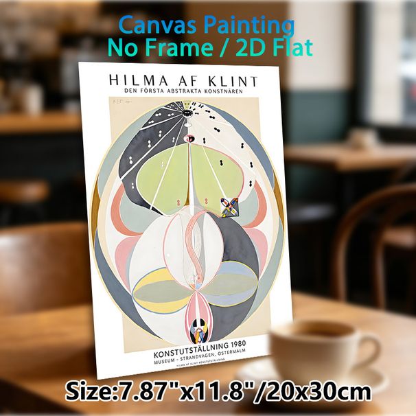 Abstract Geometric Exhibition Art Painting Poster, Soft-toned Vintage Abstract Circular Graphic Poster, Unique Artistic Piece Ideal For Living Room_maomaolike.com