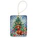 Dachshund Christmas Reindeer Porcelain Ornament Christmas Tree Hanging Decorations For Home Christmas Holiday, Rectangle, Gift, Multicolor_maomaolike.com