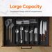 Silverware Drawer Organizer, Expandable Utensil Tray for Kitchen, BPA Free Flatware and Cutlery Holder, Adjustable Plastic Storage for Spoons Forks Kn_maomaolike.com