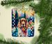 English Cocker Spaniel Christmas Porcelain Ornament Christmas Tree Hanging Decorations For Home Christmas Holiday, Rectangle, Gift, Multicolor_maomaolike.com