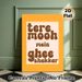 Cultural Typography Painting Poster, Warm-toned Playful Rounded Font Text Poster, Charming Cultural-inspired Decor For Home, Kitchen Or Living Room_maomaolike.com