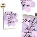 Inspirational Quote Floral Painting Poster, Soft Watercolor-style Light Purple Flower Poster, Warm Encouraging Decor For Bedroom, Living Room And_maomaolike.com