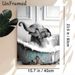 Elephant Bath Themed Painting Poster, Monochrome Whimsical Poster, Playful Elephant In Vintage Bathtub With Foam Design, Brings Lighthearted Charm_maomaolike.com