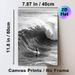 Surfing Themed Painting Poster, Monochrome Dynamic Ocean Wave & Surfer Poster, Captures Adventurous Ocean Energy, Ideal For Living Room, Bedroom And_maomaolike.com