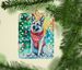 Norwegian Elkhound Christmas Porcelain Ornament Christmas Tree Hanging Decorations For Home Christmas Holiday, Rectangle, Gift, Multicolor_maomaolike.com