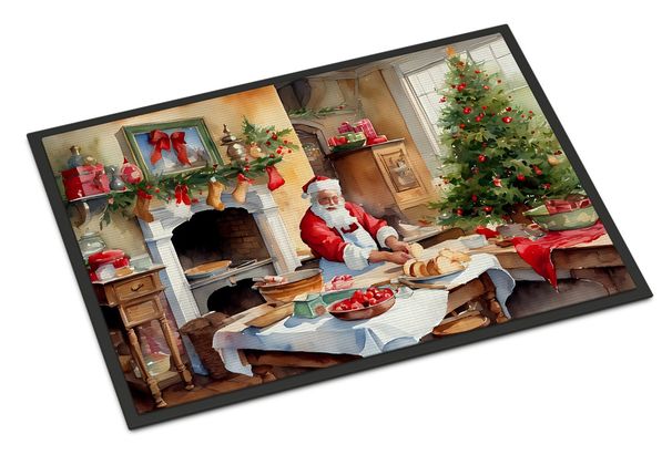 Cookies With Santa Claus Doormat Front Door Mat Indoor Outdoor Rugs For Entryway, Non Slip Washable Low Pile, 24H X 36W_maomaolike.com