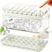 Ice Cube Trays with Lids and Bin - 64-Grid, Stackable & Leakproof Design - Easy Release, Perfect for Cocktails & Lemonades - Freezer Organizer_maomaolike.com