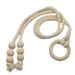 Nordic Tiebacks Handmade Cotton Wooden Beads Drilling No Installation Creative Curtain Fixing Rope For Homestays_maomaolike.com