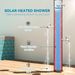 9.2 Gallon Slolar Heated Outdoor Shower With 2 Free-Rotating Shower Heads And Foot Showers For Poolside Beach Spa, 7.1ft_maomaolike.com