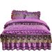 European Style Autumn Winter Quilted Skirt Four-Piece Set Detachable Zipper Thickened Warm Velvet Bed Cover Coral Fleece_maomaolike.com