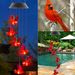 1PC Outdoor Solar Flaming Bird Wind Chime Lights, Outdoor Decorative Colorful Solar Wind Chimes, Co_maomaolike.com