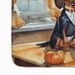 Dachshund Fall Kitchen Pumpkins Memory Foam Kitchen Mat Machine Washable Anti-Fatigue Mat Cushion Comfort Bath Mat Or Kitchen Rug_maomaolike.com