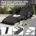 80'' Outdoor Wicker Chaise Lounge Chairs Set Of 2, Patio Rattan Reclining Chair Pull-out Side Table Adjustable Backrest Ergonomic Wave Design Pool Sunbathing Recliners_maomaolike.com