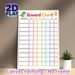 Dinosaur & Cupcake Themed Reward Chart Painting Poster, Bright Colorful Grid Layout Poster, Practical Tool To Track Daily Behaviors, Ideal For Home_maomaolike.com