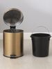 Modern 5L Stainless Steel Champagne Silent Hotel Bathroom Dust Bin And Kitchen Household Metal Waterproof Garbage Can_maomaolike.com