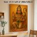 Lord Hanuman Painting Poster, Traditional Intricate Hindu Deity Portrait Poster, Sacred Spiritual Decor Suitable For Home, Prayer Room_maomaolike.com