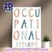 Occupational Therapy Painting Poster, Pastel-colored Hand-drawn Lettering Poster, Gentle Colorful Typographic Design, Suitable For Therapy Clinics And_maomaolike.com