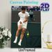 Tennis Player Victory Moment Painting Poster, Dynamic Realistic Action Shot Poster, Captures Intense Competitive Sports Energy, Ideal For Home Gym And_maomaolike.com