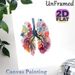 Floral Lung Painting Poster, Delicate Watercolor Floral Human Lung Shaped Poster, Unique Artistic Decor Ideal For Home, Clinic And Office_maomaolike.com