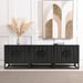 conifferism Modern Natural Night Stand 24" Wide With Solid Wood Doors, Bedroom Nightstand 24" Tall Bedside Tables, Mid Century Vintage Fluted Sofa End Side Table Living Room_maomaolike.com