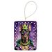 Doberman Pinscher King Of Mardi Gras Porcelain Ornament Christmas Tree Hanging Decorations For Home Christmas Holiday, Rectangle, Gift, Multicolor_maomaolike.com