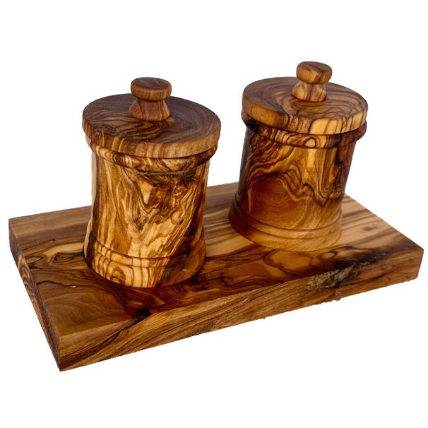 Olive Wood Canisters Set_maomaolike.com