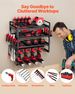 Power Tool Organizer Wall Mount, 4-Layer Storage Rack With 4 Drill Holders, Tools Holder And Storage Rack With Screwdriver Holder, Garage Tool Organizer For Garage, Workbench, And Workshop_maomaolike.com