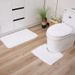 Modern Simple Tie-Dye Solid Color Toilet Bath Three-Piece Set Combination Bathroom Mat Home Cross-Border Supply_maomaolike.com