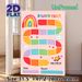 Rainbow-themed Reward Chart Painting Poster, Watercolor-style Colorful Rainbow With Cute Cloud & Heart Elements Poster, Practical Tool To Track_maomaolike.com