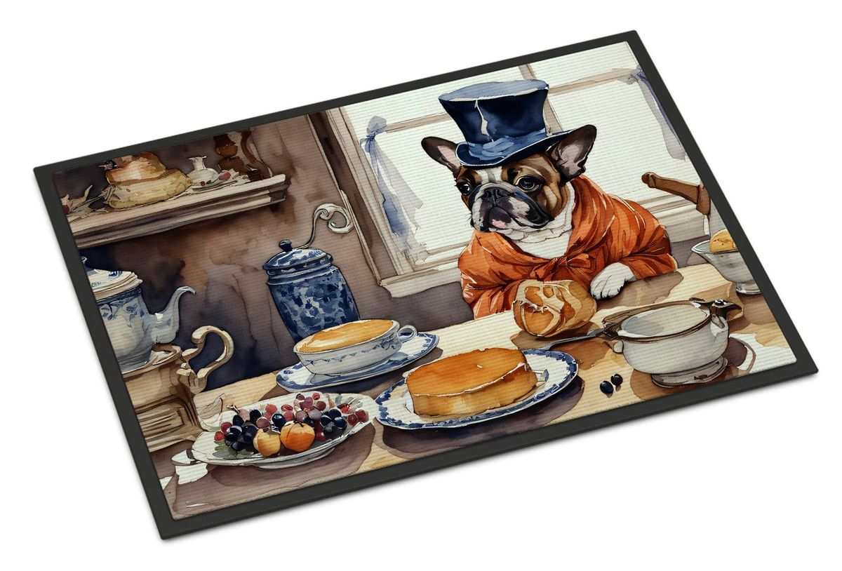 French Bulldog Fall Kitchen Pumpkins Doormat Front Door Mat Indoor Outdoor Rugs For Entryway, Non Slip Washable Low Pile, 24H X 36W_maomaolike.com