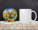 Yorkshire Terrier In Sunflowers Large Sandstone Coasters Pack Of 4 Absorbent Round Coasters Decor Gifts For Men Or Women, 4 In, Multicolor_maomaolike.com