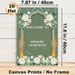 Mehndi Ceremony Welcome Painting Poster, Soft Green Watercolor Floral & Golden Lantern Poster, Elegant Decorative Sign Ideal For Mehndi Ceremony_maomaolike.com