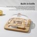 Nordic-style Glass Butter Box, Sushi Plate With Lid, Square Cheese Box For Western Food, Direct Sales From The_maomaolike.com