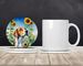 English Foxhound In Sunflowers Large Sandstone Coasters Pack Of 4 Absorbent Round Coasters Decor Gifts For Men Or Women, 4 In, Multicolor_maomaolike.com