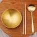 Brass Bowl, Chopsticks, And Spoon Set Simple Chinese Style Home Supplies Desktop Decoration Thickened Smooth Copper Bowl Crafts Wh_maomaolike.com