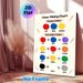 Color Mixing Chart Painting Poster, Clear Vibrant Color Guide Poster, Practical Color-mixing Reference Suitable For Art Studio, Creative Workspace_maomaolike.com