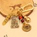 Brass Zhao Gongming Wu God Of Wealth Rice Attraction Five Emperors Money Gourd Pendant Car Keychain_maomaolike.com