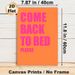 Come Back To Bed Typographic Painting Poster, Vibrant Pink Bold Text On Orange Poster, Playful Warm Vibe Ideal For Bedroom Decor_maomaolike.com