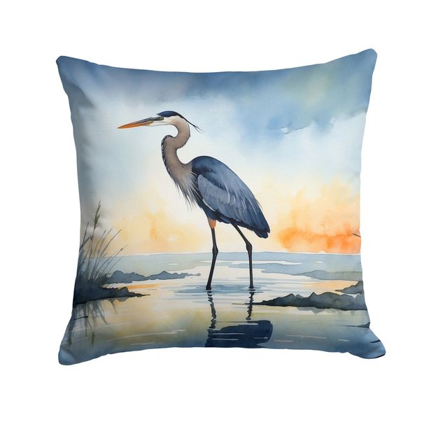 Blue Heron Barely Lit Sky Throw Pillow Machine Washable, Indoor Outdoor Decorative Pillow For Couch, Bed Or Patio, 14Hx14W_maomaolike.com