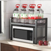 Kitchen Thickened Extendable Microwave Rice Cooker Oven Household Double-layer Carbon Steel Storage Rack_maomaolike.com