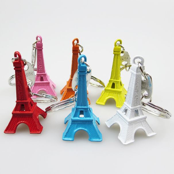 Unisex Tourist souvenirs Paris Eiffel Tower key chain Creative metal pendant business gifts_maomaolike.com