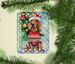 Redbone Coonhound Christmas Porcelain Ornament Christmas Tree Hanging Decorations For Home Christmas Holiday, Rectangle, Gift, Multicolor_maomaolike.com