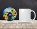 Black Poodle In Sunflowers Large Sandstone Coasters Pack Of 4 Absorbent Round Coasters Decor Gifts For Men Or Women, 4 In, Multicolor_maomaolike.com