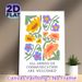 Floral Themed Painting Poster, Retro Textured Colorful Assorted Flowers Poster, Inclusive Welcoming Message Ideal For Home, Living Room, Office_maomaolike.com