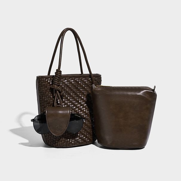 Unique Handmade Woven Fashion Bucket For Women 2026 New Versatile Exquisite Light Luxury Shoulder Crossbody Bag_maomaolike.com