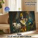 Lord Krishna Themed Painting Poster, Richly Detailed Tropical Jungle Scene Poster, Elegant Devotional Artwork Ideal For Home And Spiritual Spaces_maomaolike.com