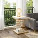 Square End Table, 2-Tier Side Table Modern Bedside Table_maomaolike.com